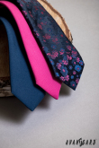 Tmavě modrá slim kravata - šířka 5 cm